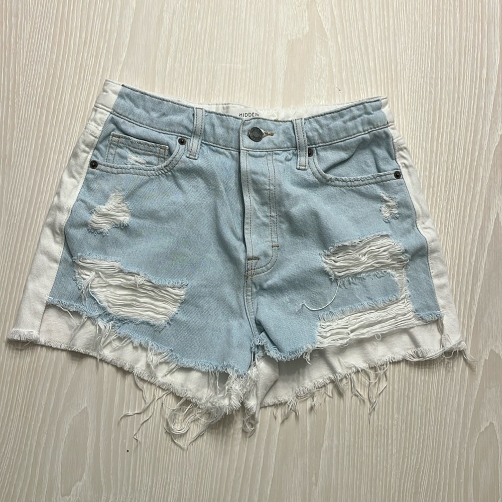 Two Color Jean Shorts